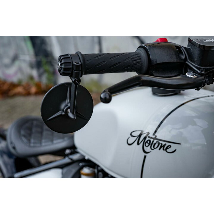 楽天市場】Motone(モートーン) バーエンドミラー TRILINE 100mm アルミ 