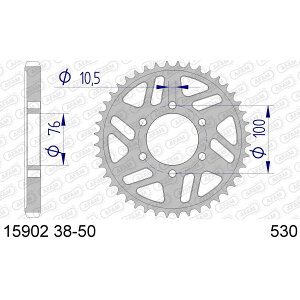 [�����i]�A�t�@�� R�X�v���P�b�g 530-45 �A���~ �K�����^ GSX400FS IMPULSE 82/GSX-R1100(REAR 6H)530CONVERT 89- 15902-45