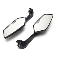 KOSO　汎用バイクミラー　スモールミラー　左右セット　変換ミラーアダプター付属　8mm 10mm 逆ねじ対応…