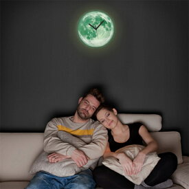 Glow In The Dark Moon Clock ムーン ライト クロック　壁掛時計 　Kikkerlandキッカーランドインテリアウォールクロック蓄光素材満月暗闇で光ります