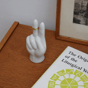 70年代によく見かけた木製ハンドオブジェを貫入入りの陶器にて製作 Porcelain Hand Objet “Peace” ポーセリン ハンド オブジェ "ピース" リングやブレスレットなどのアクセサリースタンド オブジェ インテリア雑貨 ギフト プレゼント リビング ステーショナリー