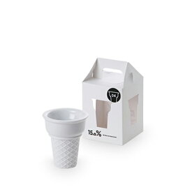 15.0% ice cream cup No.04 caramel アイスクリームカップ磁器製カップキッチン用品中空構造ギフト　プレゼントインテリア雑貨Lemnos