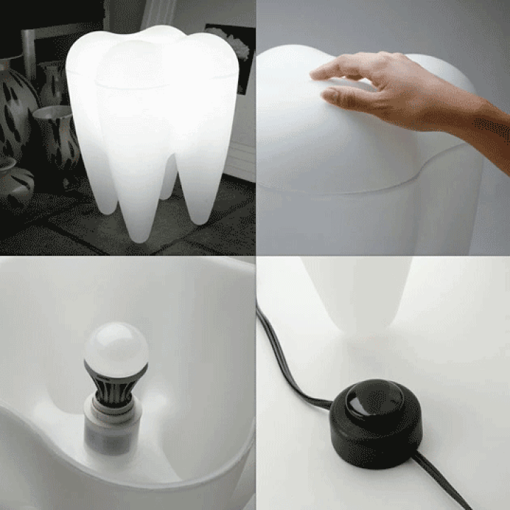 Tooth Lamp 歯の形をした風変り フロアランプ  デザイナーズ照明 Tooth Lamp 歯の形をした風変り フロアランプ デザイナーズ照明
