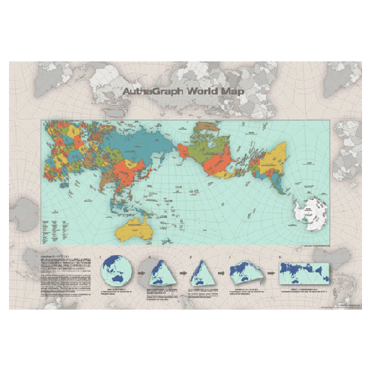AuthaGraph ディスカウント オーサグラフ による世界地図ポスターです インテリア ギフト プレゼント 2020モデル Map 世界地図ギフト ポスター World プレゼントインテリア