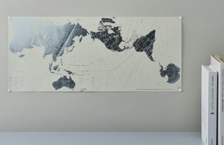 楽天市場 Platinum Authagraph World Map Our Planet On Tetra And On Rectangle プラチナ オーサグラフ世界地図三角地球儀と四角い地図面積が極力正しいオーサグラフ図法を用いた世界地図です Bricbloc Plot