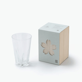 SAKURASAKU - Tumbler さくらさく タンブラー（クリア）冷たい飲み物をグラスに入れることによる結露現象によって卓上に桜の花を咲かせます。グラスキッチン用品インテリアギフト プレゼント桐箱入り