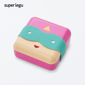 SUPER HERO LUNCH BOX（super legu）スーパーヒーローランチボックス（スーパーレグ）シリコーンバンドのマスクを付けて、ヒーローに変身するランチボックスアウトドア 運動会 レジャーお弁当箱高度な塗装技術によるスムースな手触り