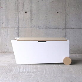 abode BENCH BOX（ホワイト）ベンチサイドテーブルリビングルームキッズルーム収納家具インテリア送料無料キャスター付小物やおもちゃの収納シンプルなボディに温かみのある木部がアクセントのベンチボックス