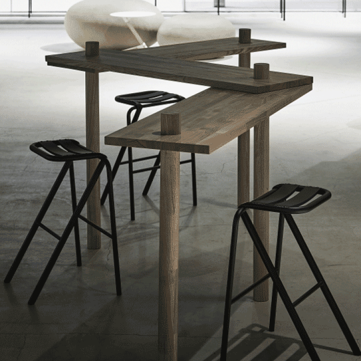 楽天市場】DUENDE BENT HIGH STOOL BLACK ブラック パイプ加工技術 