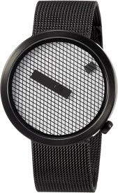 NAVA DESIGN JACQUARD BLACK MESHナヴァ デザイン ジャカード ブラックメッシュ腕時計 デザインウォッチジャガード織の複雑な柄をモチーフにした、盤面の編み込み模様が特徴的な腕時計グリッドパターンの推移で感じ取る時間の流れギフト送料無料