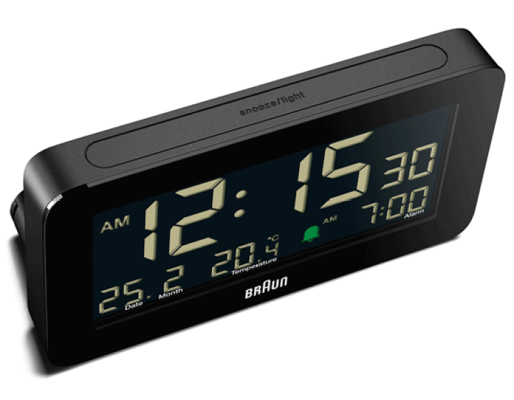 楽天市場】BRAUN デジタルアラームクロック BC10（ブラック）多機能な