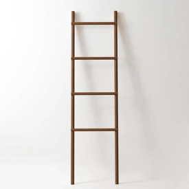 MOHEIM LADDER RACK（walnut） 丸木を組み合わせただけのようなミニマルモダンなラック女性でも簡単に運べる軽さ空間を邪魔しないシンプルなデザインバスルーム クローゼットリビング ベッドルームインテリア組立式天然素材