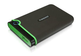 Transcend ポータブルHDD 1TB 耐衝撃 スリムタイプ USB3.1 Gen1 アイロングレー 3年 TS1TSJ25M3S