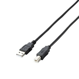 エレコム RoHS指令準拠&環境配慮パッケージ エコUSBケーブル USB2.0 A-Bタイプ 5m ブラック U2C-JB50BK 送料無料