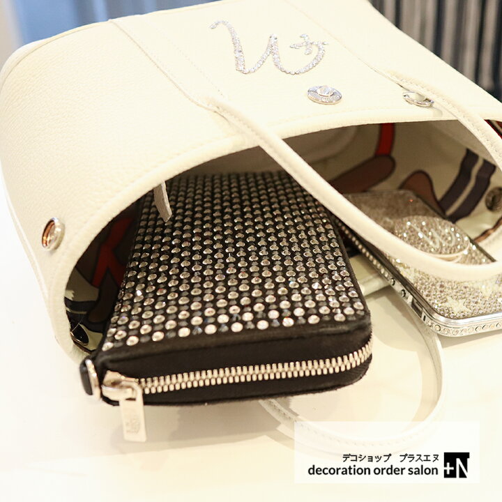 楽天市場】トートバック 全8カラー スワロフスキー イニシャル入り  