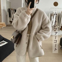 楽天市場】フェイク ムートンコート（テイスト（ファッション 