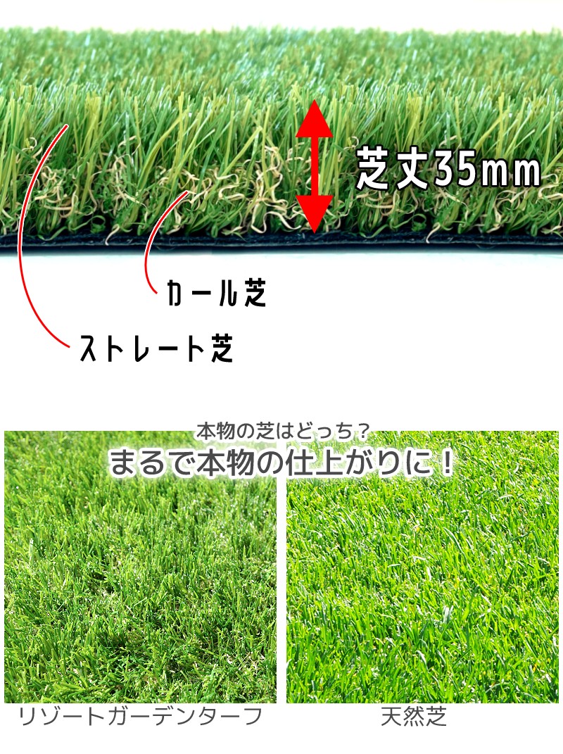 楽天市場】人工芝 ロール 1m×1m 0.5mx2m 超高密度 ハイグレード 芝丈