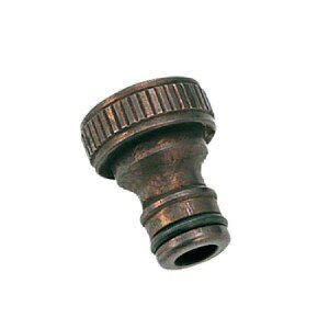 屋外 蛇口 おしゃれ Fシリーズ Nシリーズ ホースアダプター ホースジョイント ブロンズメッキ 立水栓向け ホース接続 オプション