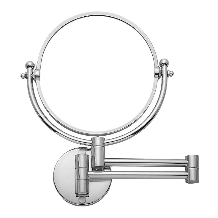 バスルームミラー 壁掛け化粧鏡 8インチ 両面 10倍倍率 LEDタッチ調光 360°回転 伸縮式折りたたみ式 ホテルバニティ用 電 化粧鏡、8インチ  両面シェービング拡大鏡、壁掛け式バスルーム伸縮式ラウンド化粧鏡、ゴールド、5倍 壁掛けミラー、8インチ両面拡大シェービング ... ウォールマウント倍率リトラクタブル化粧鏡折りたたみホテルのバスルーム両面ミラーギフト