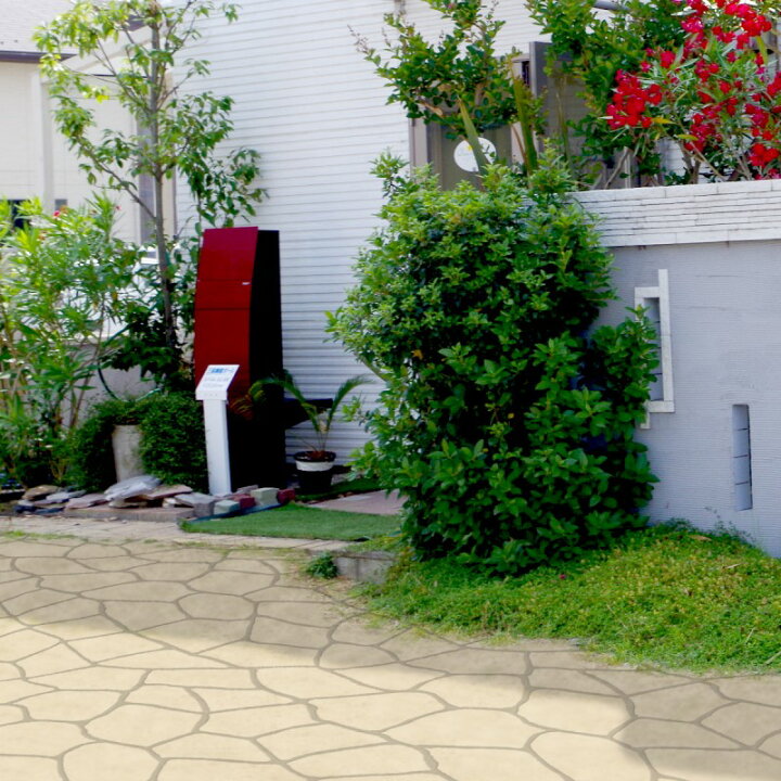 楽天市場 コンクリート表面 模様付け 型紙 ステンシルシート ランダムストーン模様 Diy 約94cm m 駐車場やアプローチ作りに エクステリア通販プルーマガーデン