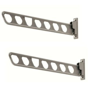 竿掛け 壁直付け型 たて収納式 ロングタイプ 7連 2本セット 荷重50kg SAKB-02KL