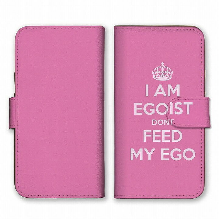 楽天市場 スマホケース 全機種対応 アンドロイド ケース 手帳型 Egoist Dont Feed My Ego エゴイスト シンプル アート アート柄 デザイン ロゴ 英語 王冠 白 ピンク 可愛い お洒落 ポップ おすすめ Aquos Sense4 Oppo Reno 5a Redmi Note 9t