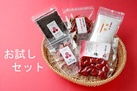 【お買い得】お得な詰め合わせセット 延年しそ漬け梅150g 延年しそふりかけ30g 延年干梅60g 郡上とうがらし18g 米粉250g お買い得 お得 昔ながらの梅干し 母の日 父の日 御歳暮 贈り物 内祝い お祝い ギフト 無添加無着色 国産 送料無料（一部地域を除く)