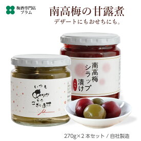 南高梅シラップ漬け 270g×2本｜梅の甘露煮 コンポート 和歌山産 お供え・ギフト