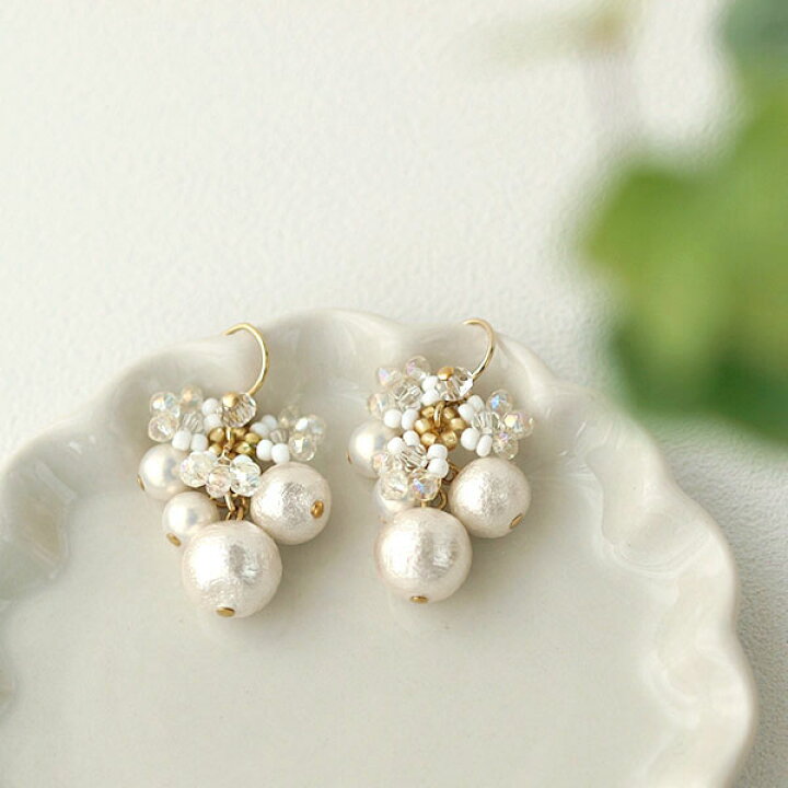 楽天市場】ビーズアクセサリー キット ブリリアントフラワー・ピアス  