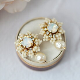 【送料無料】ビーズキット ビーズアクセサリー キット ビジューフラワー・ピアス (イヤリング ) キット(針と糸付き) 手作り キット イヤリング 手作り ピアス キット ギフト プレゼント 手作り ハンドメイド 手芸 手作り ピアス 材料 ビーズステッチ キット