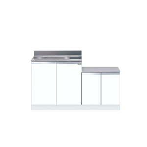 一体型流し台 間口120cm ワンド. onedo KTD5-80-120K-左-SW 壁出し水栓仕様 レギュラーカラー メーカー直送 【配送エリア外対応不可】