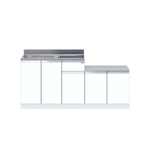 一体型流し台 間口170cm ワンド. onedo KTD5-80-170K-右-SW 壁出し水栓仕様 レギュラーカラー メーカー直送 【配送エリア外対応不可】