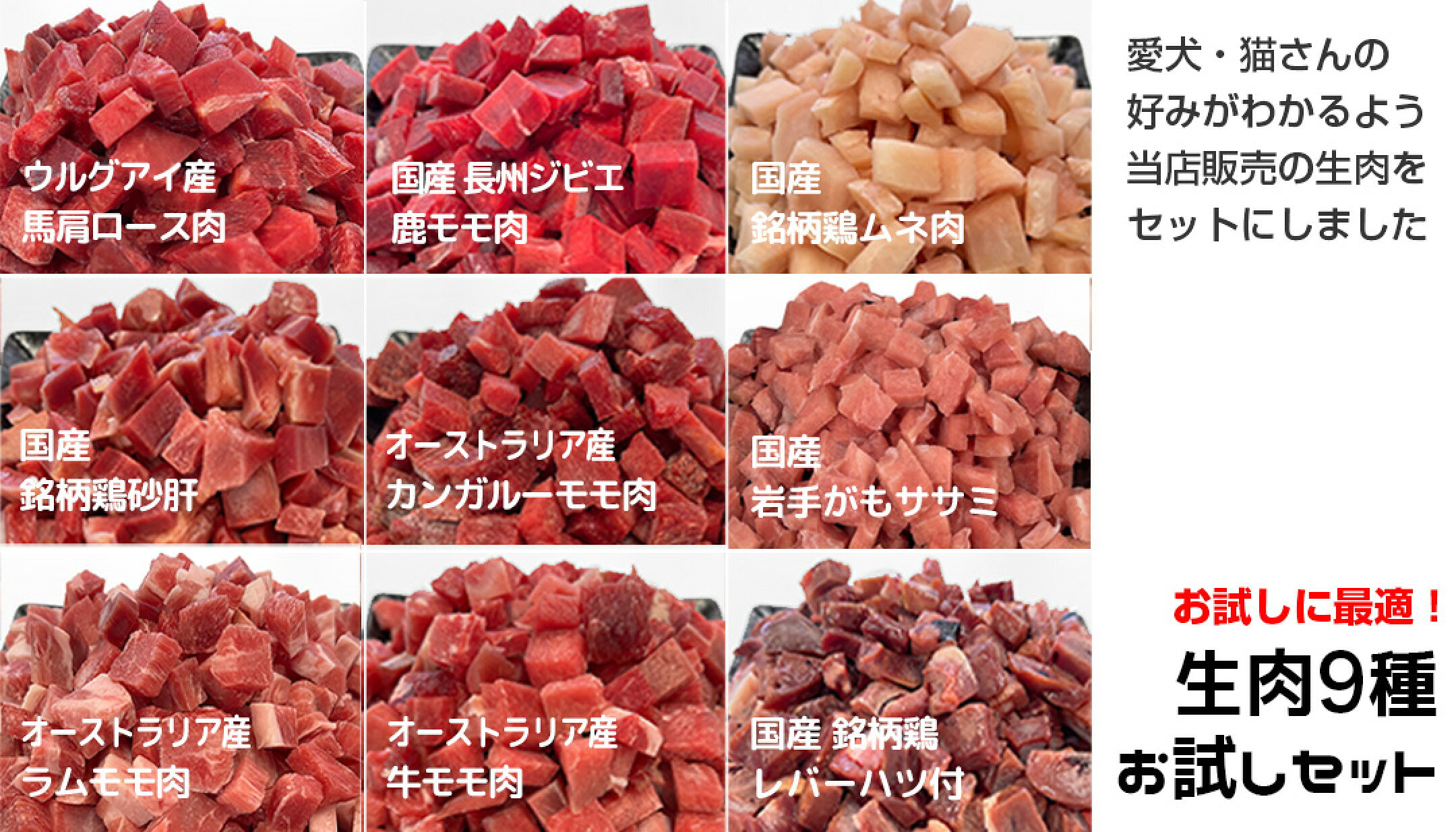 生肉9種お試しセット