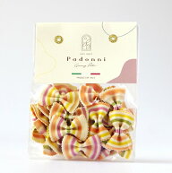Padonni パドンニ パスタ「ストライプ小さい蝶ちょ」ミニパック 70g CP-01（カラフルパスタ リボン クリ…