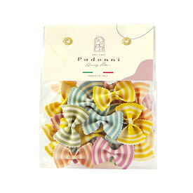 Padonni パドンニ パスタ「ボーダー小さい蝶ちょ」ミニパック 70g CP-43 （カラフルパスタ リボン お歳暮 御歳暮 ギフト クリスマス プレゼント お弁当 出産内祝い 引き出物 引出物 誕生祝い お返し・手土産に最適 輸入食材 輸入食品）タベリエ ABELIER