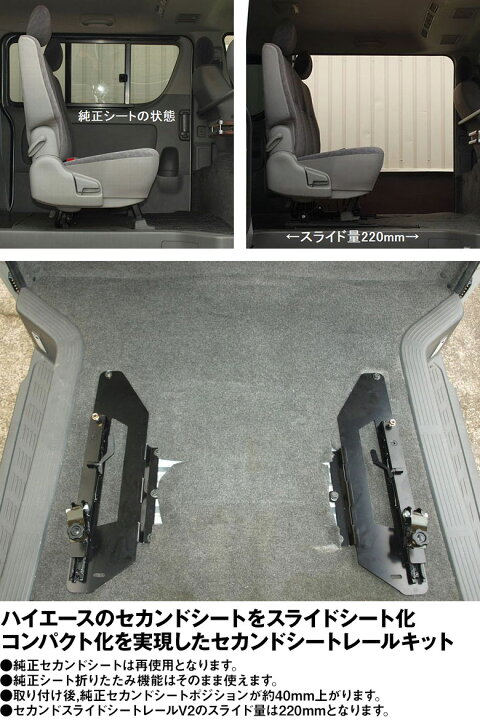 楽天市場】【売れてます！】Rim セカンドシートレールキットV2  