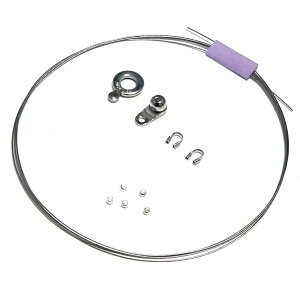 【送料無料】Elsoluna(エルソルーナ) ワイヤー ネックレス 修理キット(ワイヤー太さ 0.38mm シルバー) ハンドメイド アクセサリ ネックレス 手作り ネックレス ワイヤー パーツ ワイヤー 金具