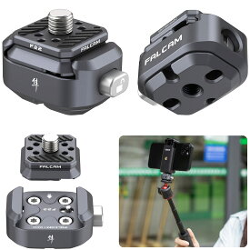 Ulanzi F22クイックシュー クイックリリースプレート 1/4ネジ カメラケージクランプ カメラマウントアダプター 1/4インチネジ、F22 QRシステム カメラアクセサリー アルミ合金素材 デジタル 一眼レフ 三脚/一脚/カメラケージに適用