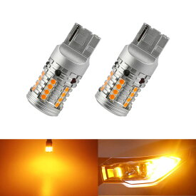 Catland T20 LED ウインカー シングル アンバー ハイフラ防止 ピンチ部違い 抵抗内蔵 キャンセラー内蔵 7440 W21W WY21W リア フロント 車 電球 バルブ 12V ウインカーバルブ ウィンカー オレンジ 高輝度 2個入り