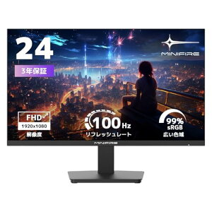 yzMinifire j^[ 24C` fBXvC tHD 100Hz u[Cgy tbJ[t[ VESAΉ t[X HDMI/VGA(HDMIP[ut-MF24F2j
