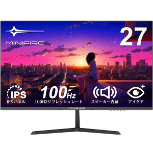 yzMinifire j^[ 27C` IPS fBXvC tHD HDR10 100Hz u[Cgy tbJ[t[ VESAΉ t[X HDMI|[g Xs[J[t(27X3A HDMIP[utj