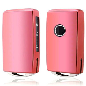 【送料無料】(yoshinari) マツダ2 マツダ 3 用CX-30 CX-60 CX-3 CX-5 CX-8 ロードスター MX-30 マツダ6 スマート キーケース キーカバー 本革 キーホルダー (キーケース単品、ピンク)