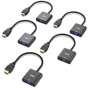 yzBENFEI 5 HDMI-VGA(D-SUB)A_v^[ (IX烁XAtɔΉ) 1080ptHD HDMI to VGAA_v^ Rs[^[AfXNgbvAm[gp\RAPCAj^[AvWFN^[