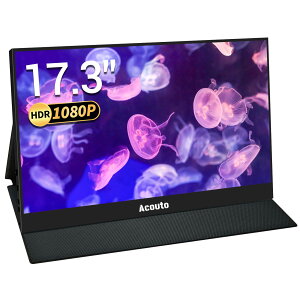 yzAcouto XC17 oCj^[ 17.3C` ڌy/Fጸ oCfBXvC XCb`pj^[ USB Type-C/Mini HDMIy1920x1080//Xs[J[/X^ht/IPSt