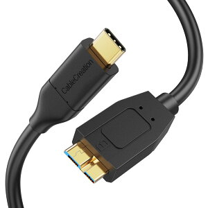 yzZ}CN B to USB C P[uHDD 0.6m, CableCreation USB 3.1 USB C to Micro Bn[hhCuP[u 10Gbps, USB C to External Hard Drive P[u MacBook Pro Air Galaxy S5 My Passport Elements ȂǂɑΉ