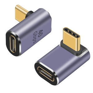 Poyiccot USB-C L ϊA_v^AUSB C L A_v^A40Gbps USB Type-C ϊA_v^AL^ USB Type C A_v^AUSB C IXXA_v^[]100W 5A}[d8K@60Hzfo ] 90° USB ^CvC 