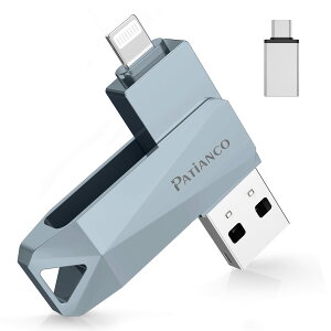 PatiancoyMFiFؕi ZLeB@\tziPhonep USB 128GB 3in1 f[^ڍs usb lightning/USB/Type-C  X}z ʐ^f[^ obNAbv e iPhone/iPad/PC/Android/MacΉ ʐ^Eۑ X
