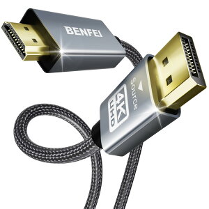 yzBENFEI 4K DisplayPort - HDMI 3m P[u [A~jE VFAiCґg]AP DP 1.2 Rs[^[ to HDMI 1.4 XN[ P[u HPAThinkPadAAMDANVIDIAAfXNgbvȂǂ