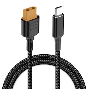 yzPoyiccot XT60 USB-C ϊP[uAPD 100W ^Cv-C to XT60 X [d A_v^[ P[uAXT60 [d P[u h[AzdrAԗARߋ dp, 50cm