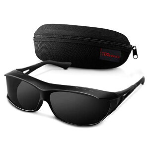 yzTINHAO I[o[TOX YȂ ΌTOX Kl̏ォ炩 UV400 TCNO hCu ނ jO 싅 ubN (ubN)